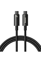 Baseus Tungsten Gold Hızlı Şarj Data Kablosu Type-C to Type-C 240W 1m Siyah
