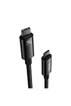 Baseus Tungsten Gold Hızlı Şarj Data Kablosu Type-C to Type-C 240W 1m Siyah