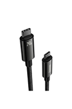 Baseus Tungsten Gold Hızlı Şarj Data Kablosu Type-C to Type-C 240W 2m Siyah