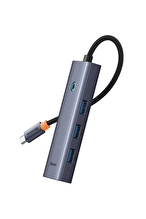 Baseus Ultra Joy 5 in 1 Multifonksiyonal Type-C Hub Dock Station - Uzay Gri
