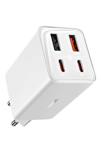 BASEUS GAN 6 Pro 2C+2U 65W Şarj Cihazı Beyaz