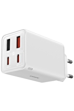 BASEUS GAN 6 Pro 2C+2U 65W Şarj Cihazı Beyaz