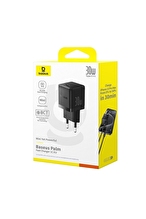 Baseus Palm 30W USB-C Hızlı Şarj Aleti, Siyah