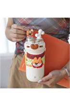 Diller D9239 Sevimli Köpek Çift Kapaklı Çelik Termos 520 Ml