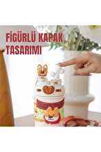 Diller D9239 Sevimli Köpek Çift Kapaklı Çelik Termos 520 Ml
