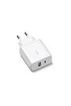 UGREEN 20W 2 Portlu Hızlı Şarj Cihazı 1xUSB-A 1xUSB-C Beyaz 45310