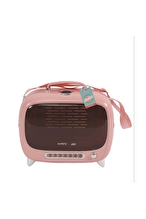 M-Pets Sixties Televizyon Şeklinde Kedi Taşıma Çantası 44,7x26,6x38,4cm (Pembe)