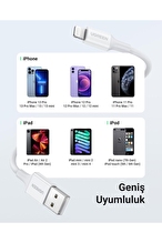 UGREEN Lightning to USB-A MFi Sertifikalı İphone Hızlı Şarj Kablosu 1 Metre Beyaz 20728