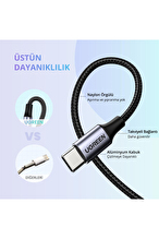 UGREEN USB-C Type-C Jak Aux Ses Kablosu 3.5mm Gümüş 30633
