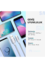 UGREEN USB-C to USB-A 3A QC Örgülü Hızlı Şarj Kablosu 1 Metre Gümüş Beyazı 60131