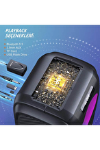 W-KING T9PRO Çift Mikrofonlu Bluetooth Hoparlör, 250W Karaoke Partybox
