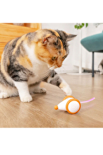 Cheerble Şarjlı Akıllı İneraktif Kedi Fare Oyuncağı, Turuncu 6 x 5 x 3.6 cm