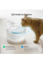 Cheerble E1 Plastik Hazneli Şarjlı Otomatik Kedi Su Pınarı 22 X 20 X 18, 2lt