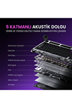 GravaStar Mercury K1 Pro RGB Kablosuz Mekanik Gaming Klavye, Alüminyum Çerçeveli, İngilizce Q, Cyberpunk