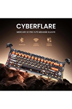 GravaStar Mercury K1 Pro RGB Kablosuz Mekanik Gaming Klavye, Alüminyum Çerçeveli, İngilizce Q, CyberFlare