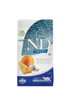 N&D Ocean Ringa Balıklı Bal Kabaklı ve Portakallı Tahılsız Yetişkin Kedi Maması 1,5 kg
