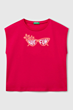 Unıted Colors Of Benetton Kız Çocuk Tişört 3JERC10PB