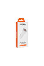 Hytech HY-X40 3.4A Hızlı Şarj 2 USB Beyaz Araç Şarj Cihazı