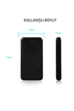 Asonic AS-P10 10000mAh 2*USB Output Powerbank Siyah Taşınabilir Pil Şarj Cihazı