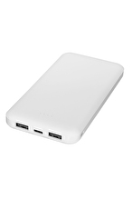 Asonic AS-P10 10000mAh 2*USB Output Powerbank Beyaz Taşınabilir Pil Şarj Cihazı