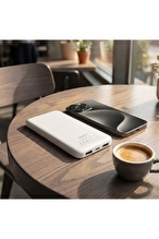 Asonic AS-P10 10000mAh 2*USB Output Powerbank Beyaz Taşınabilir Pil Şarj Cihazı