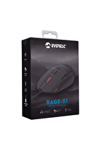 Everest RAGE-X1 Usb Siyah 8 Tuşlu Led Işıklı 6400dpi Gaming Oyuncu Mouse