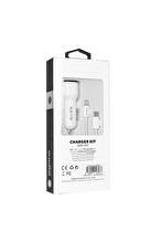 S-link SL-EC35PD 36W PD 3.0 Lightning PD Kablo 3.4A Hızlı Şarj PD 18W + USB QC3.0 Beyaz Araç Şarj Cihazı