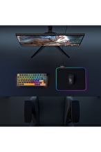 Rampage Pulsar RGB M (MP-21) Siyah 252*328*3mm RGB Ledli Gaming Mouse Pad