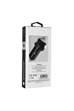 S-link SL-AC51PD 36W PD 3.0 Lightining 3.4A Hızlı Şarj PD 18 W+USB QC 3.0 Siyah Araç Şarj Cihazı