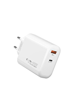 S-link SL-EC68 45W GAN PD 30W / QC 18W Type Type USB-C +USB A Hızlı Beyaz EV/NOTEBOOK Şarj Adaptör
