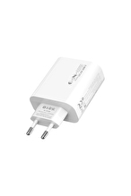 S-link SL-EC68 45W GAN PD 30W / QC 18W Type Type USB-C +USB A Hızlı Beyaz EV/NOTEBOOK Şarj Adaptör