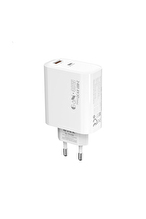 S-link SL-EC68 45W GAN PD 30W / QC 18W Type Type USB-C +USB A Hızlı Beyaz EV/NOTEBOOK Şarj Adaptör