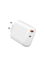 S-link SL-EC69 GAN PD 65W / QC 18W Type USB-C +USB A Hızlı Beyaz EV/NOTEBOOK Şarj Adaptör