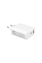 S-link SL-EC69 GAN PD 65W / QC 18W Type USB-C +USB A Hızlı Beyaz EV/NOTEBOOK Şarj Adaptör