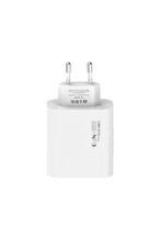 S-link SL-EC69 GAN PD 65W / QC 18W Type USB-C +USB A Hızlı Beyaz EV/NOTEBOOK Şarj Adaptör