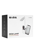 S-link SL-M9054 Beyaz TypeC 15W Kablosuz Şarj Cihazı Kalemlikli Masa Lambası