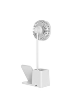 S-link SL-M9055 Beyaz TypeC 10W Kablosuz Şarj Cihazı Fanlı Kalemlikli Masa Lambası