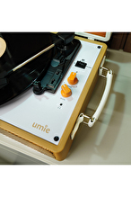 UMİE Vintage UM-P353 Pikap Bluetooth'lu 3.5mm AUXIN&RCAO Destekli Müzik Kutusu