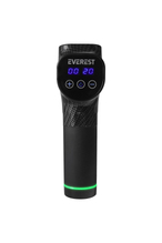 Everest EV-MT51 12V Dijital Karbon Fiber/Siyah 2500 mAh Kablosuz Profesyonel Sporcu 30 Kademeli Hız 7 Başlıklı Masaj Tab
