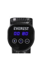 Everest EV-MT51 12V Dijital Karbon Fiber/Siyah 2500 mAh Kablosuz Profesyonel Sporcu 30 Kademeli Hız 7 Başlıklı Masaj Tab