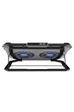 Rampage Sirius S46 RGB Işıklı 2 Fanlı Yükseklik Ayarlı 125 *125*15 2 USB Port Notebook Soğutucu