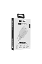 S-link SL-EC65 Type USB-C 30W PD / 33W PPS Hızlı Ev Şarj Adaptörü