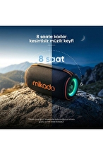 Mikado MD-32BT Siyah IPX6 30W RGB Işıklı 4500mAh TF KART+USB Destekli Bluetooth Hoparlör