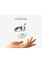 S-link Harmony X1 Beyaz 4 Mikrofonlu ENC Bluetooth V5.4 TWS Gerçek Kablosuz Kulaklık