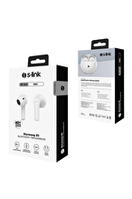 S-link Harmony X1 Beyaz 4 Mikrofonlu ENC Bluetooth V5.4 TWS Gerçek Kablosuz Kulaklık