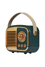 Mikado MD-24BT Echoes 3W 800mAh Yeşil Usb+TF Kart+Bluetooth Destekli Klasik Retro Müzik Kutusu