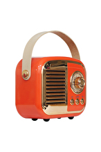 Mikado MD-24BT Echoes 3W 800mAh Turuncu Usb+TF Kart+Bluetooth Destekli Klasik Retro Müzik Kutusu