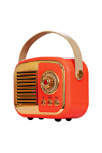 Mikado MD-24BT Echoes 3W 800mAh Turuncu Usb+TF Kart+Bluetooth Destekli Klasik Retro Müzik Kutusu