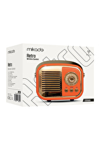 Mikado MD-24BT Echoes 3W 800mAh Turuncu Usb+TF Kart+Bluetooth Destekli Klasik Retro Müzik Kutusu