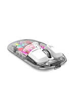 Everest SM-BT89 OPAL Şarj Edilebilir Sessiz Beyaz Transparan RGB 2in1 2BT ve 2.4GHz Kablosuz Mouse